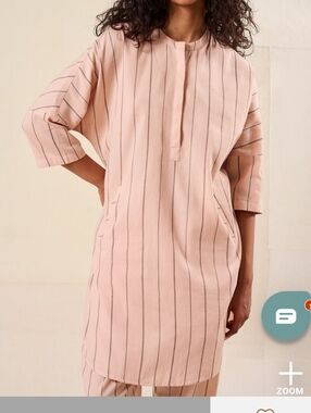 NWT Good Earth Flow Cotton Odaro Charcoal & Old Rose